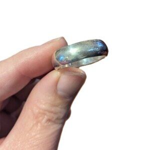 Vintage Sterling Silver Band Ring Wedding Stamped 925 Thick Chunky Unisex 10